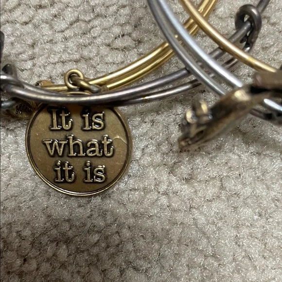 14 Alex and Ani assortment Stack of Mixed Metal Charm Bangle Bracelets - Picture 3 of 15